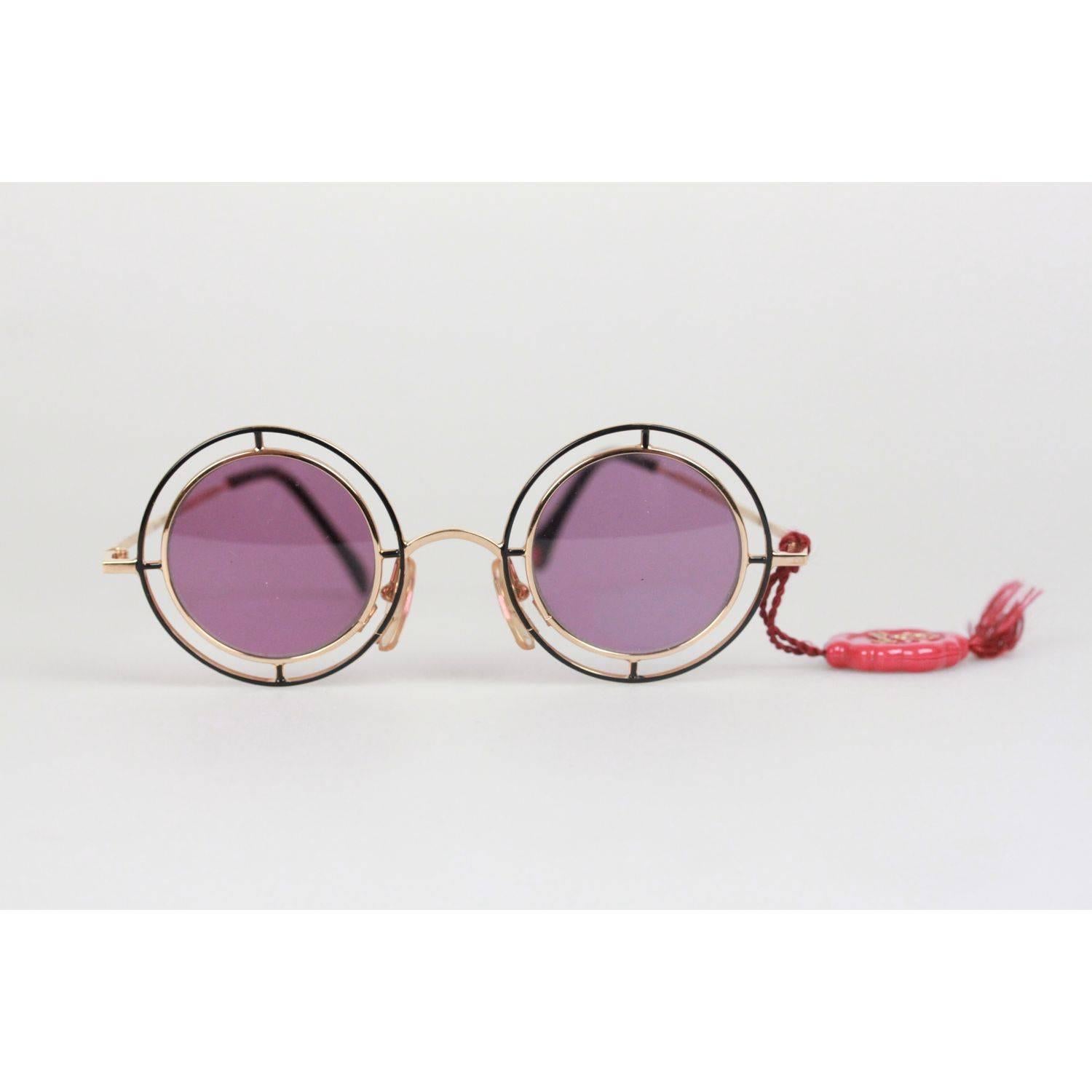 Casanova Vintage Rare Round Sunglasses Mod. MTC 2 Gold Plated 33-20 4