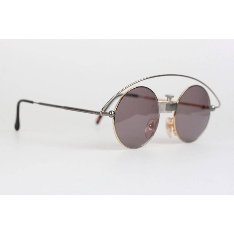 Casanova Vintage Rare Round Sunglasses Mod MTC 3 Gold Plated 24K 48-20 ...