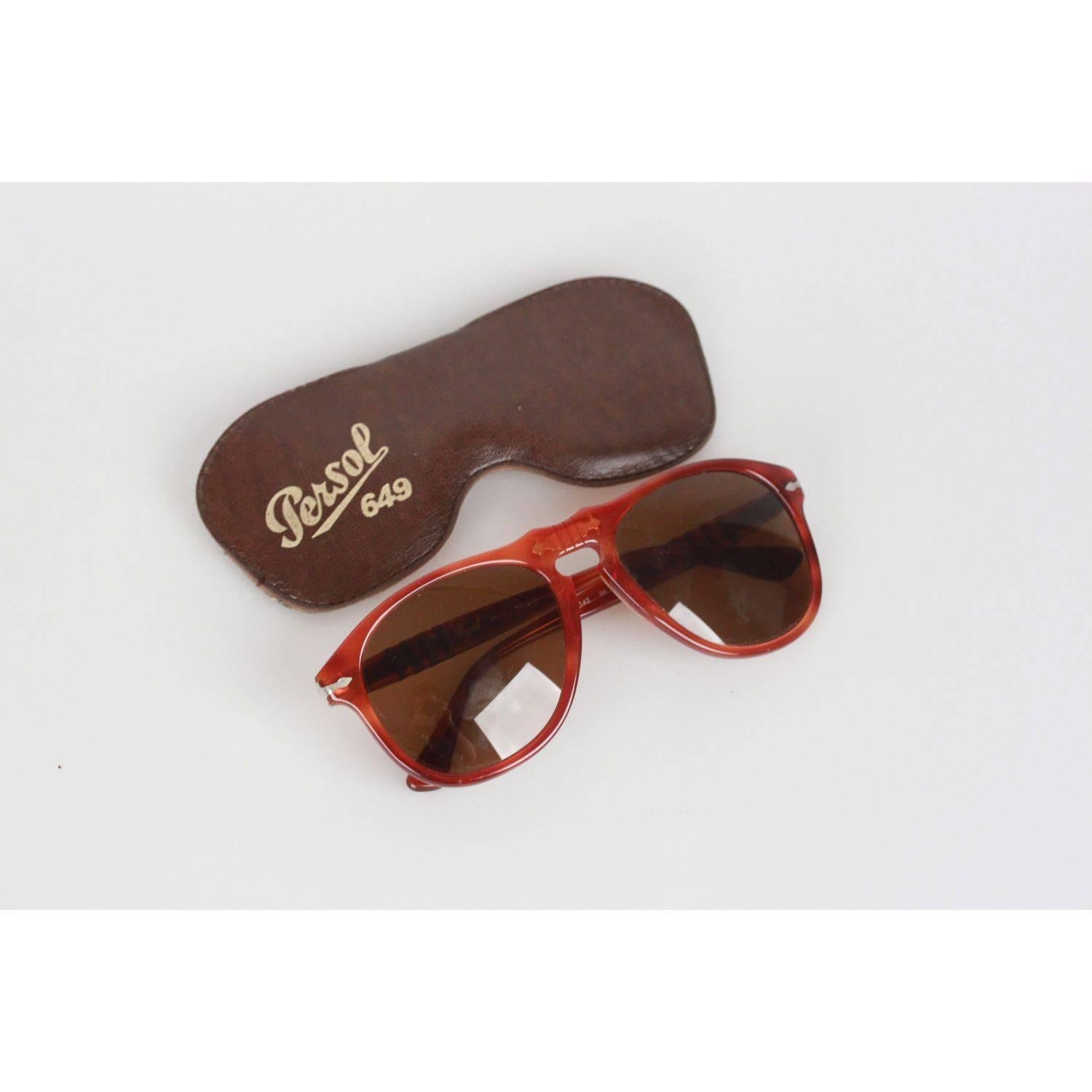 Persol Ratti Vintage Brown Legendary 649/4 Mint Sunglasses 56mm NOS 2