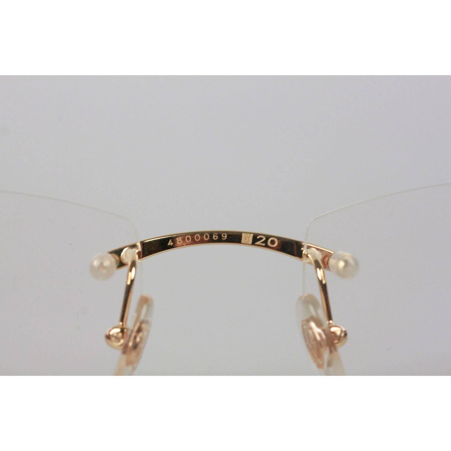 CARTIER PARIS Lunettes rectangulaires RIMLESS C DECOR 51mm 140 OPTICAL NOS Neuf à Rome, Rome