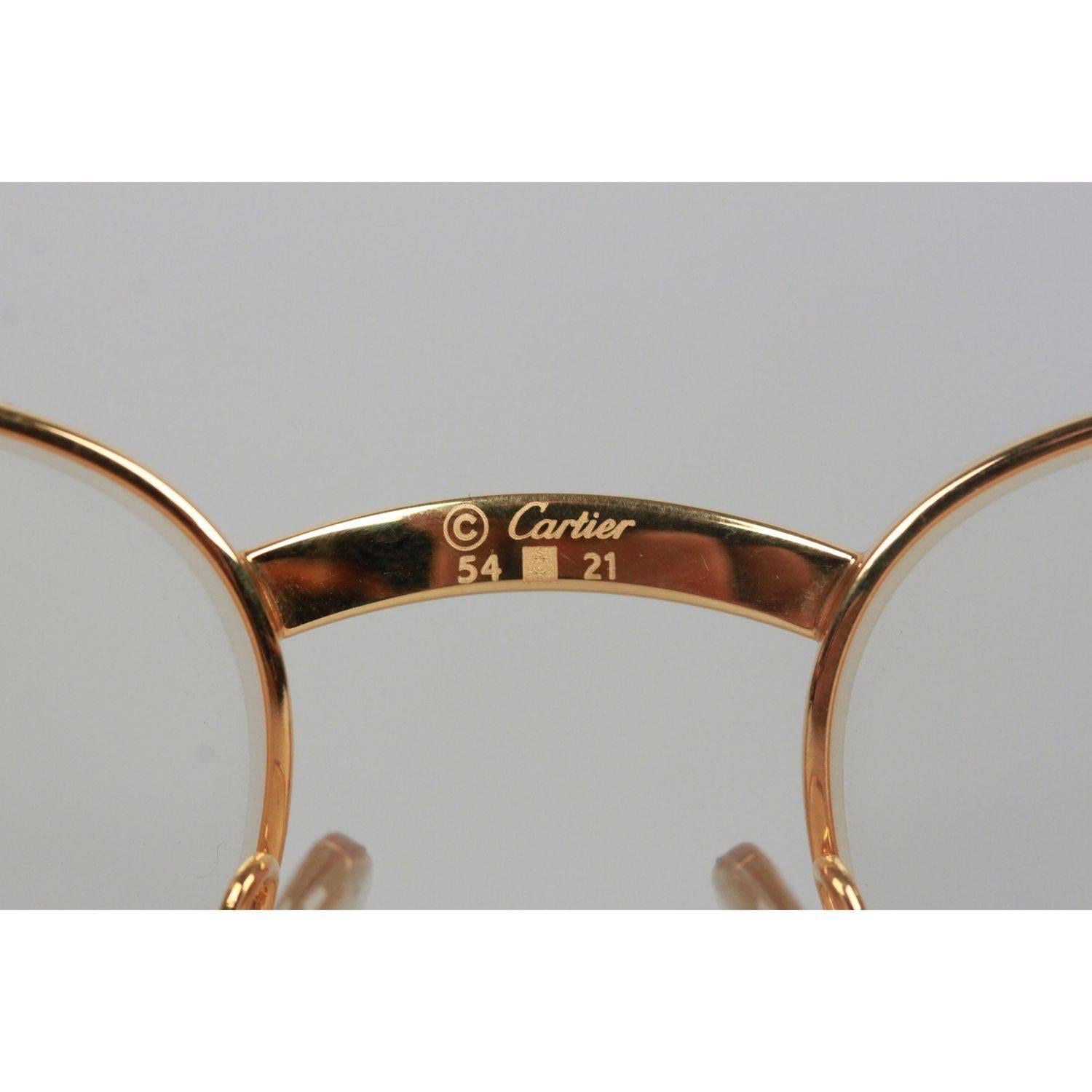 Cartier Paris Aube Tortoise Gold Frame Clear Lens Eyeglasses 54-21 140 NOS 2