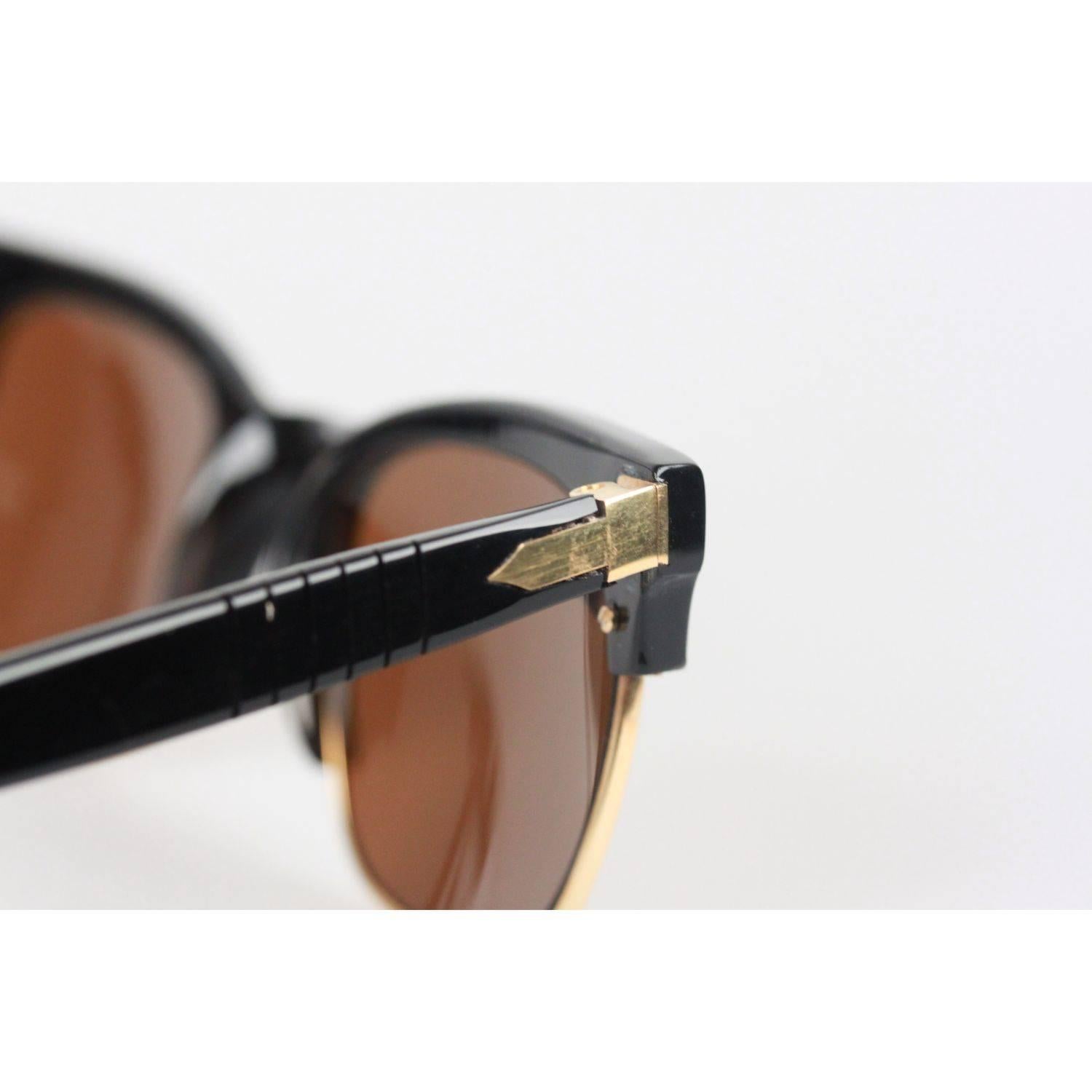 Persol Ratti Vintage Black Unisex Cellor Sunglasses 50mm Eyewear NOS 1