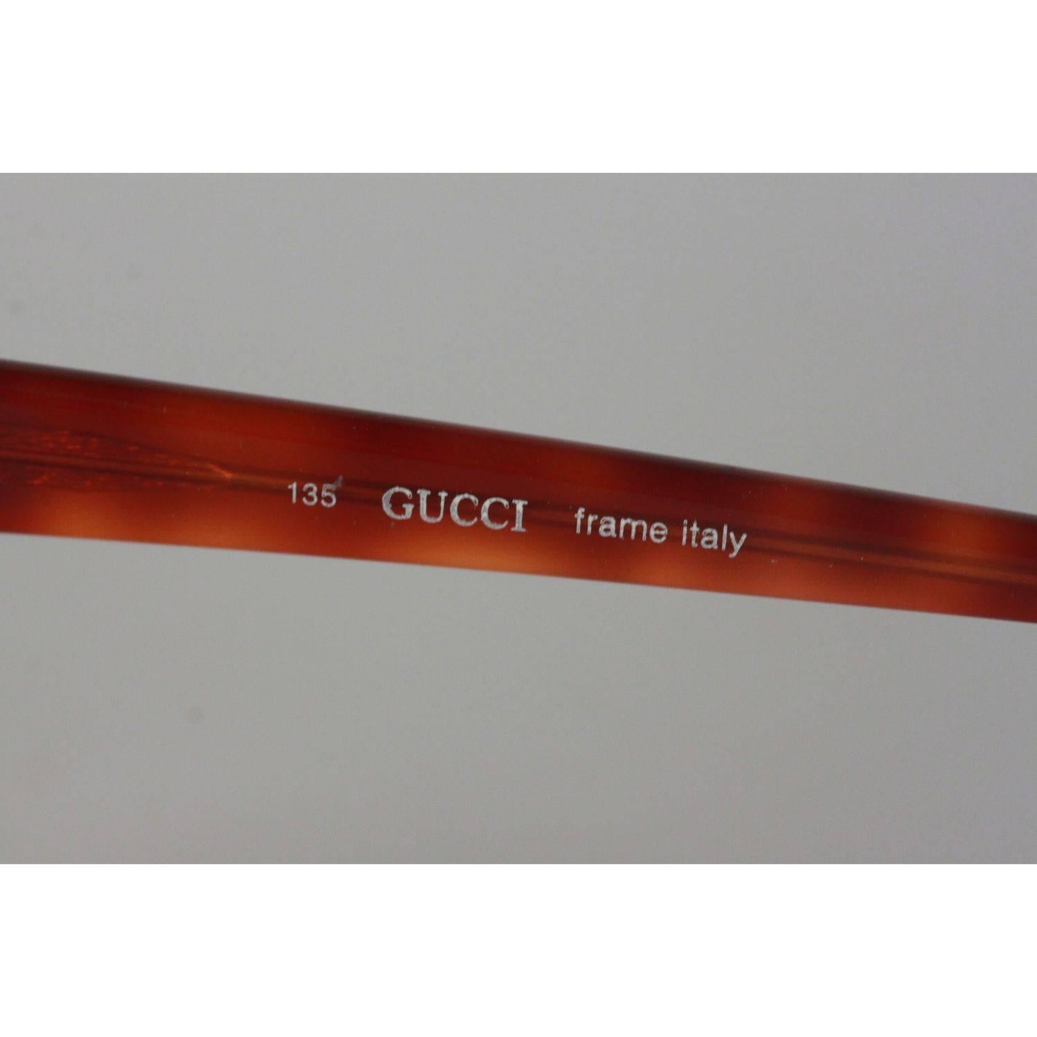 Gucci Vintage Brown Gold Eyeglasses Unisex Frame GG 2321 57-15 13 OS 1