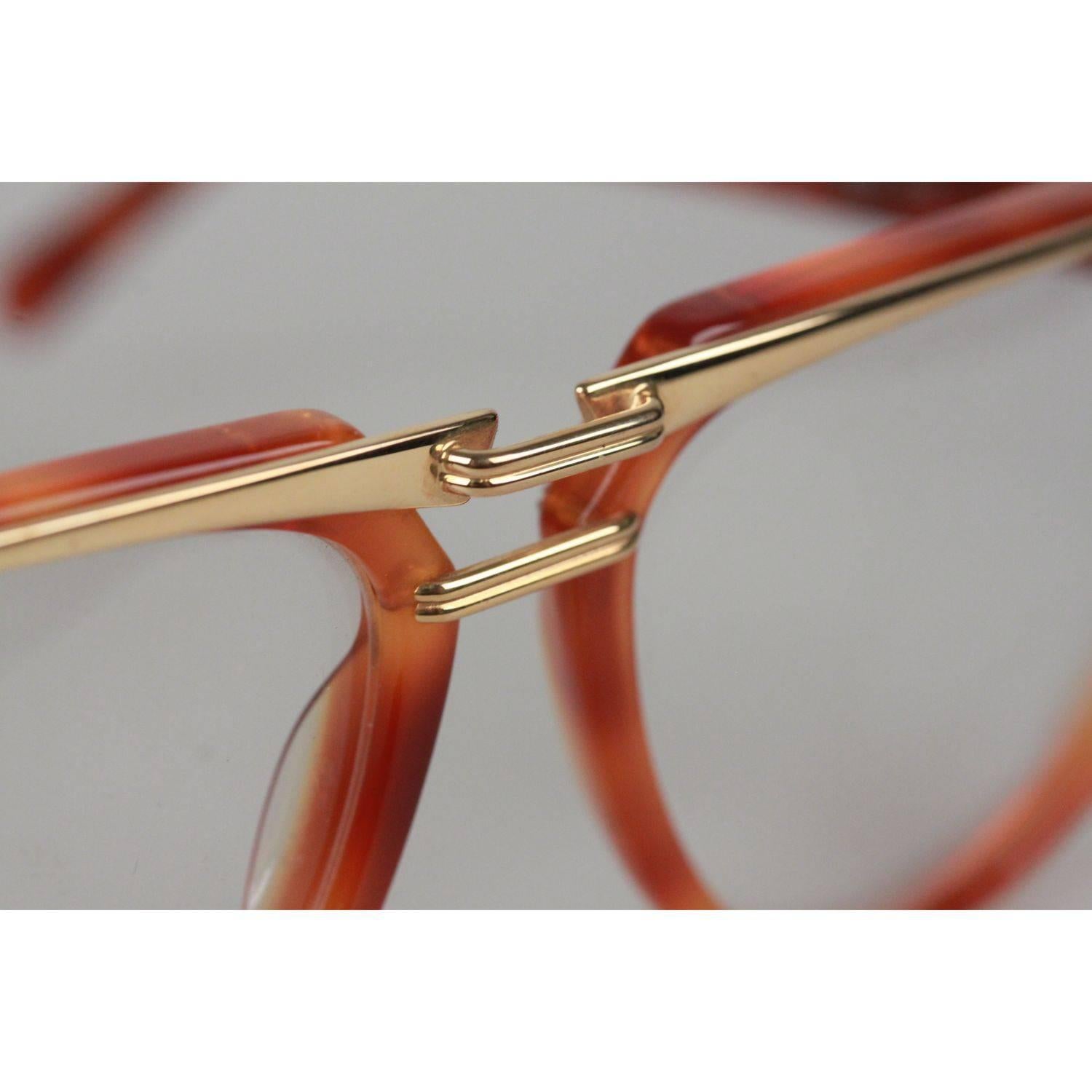 Gucci Vintage Brown Gold Eyeglasses Unisex Frame GG 2321 57-15 13 OS 4