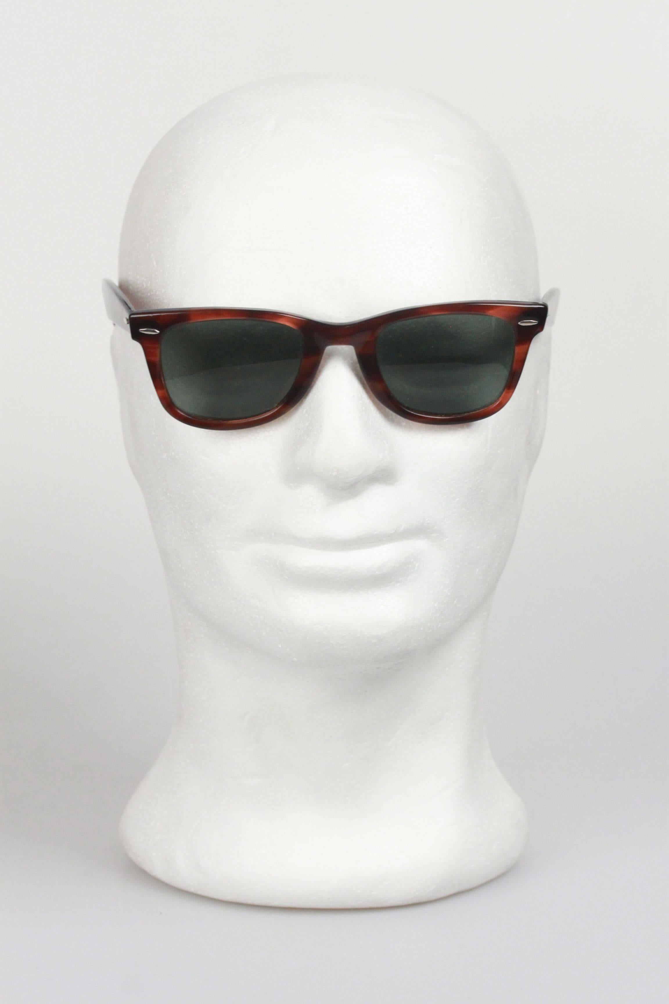 Ray Ban B&L 5024 Vintage Wayfarer Brown Sunglasses  1