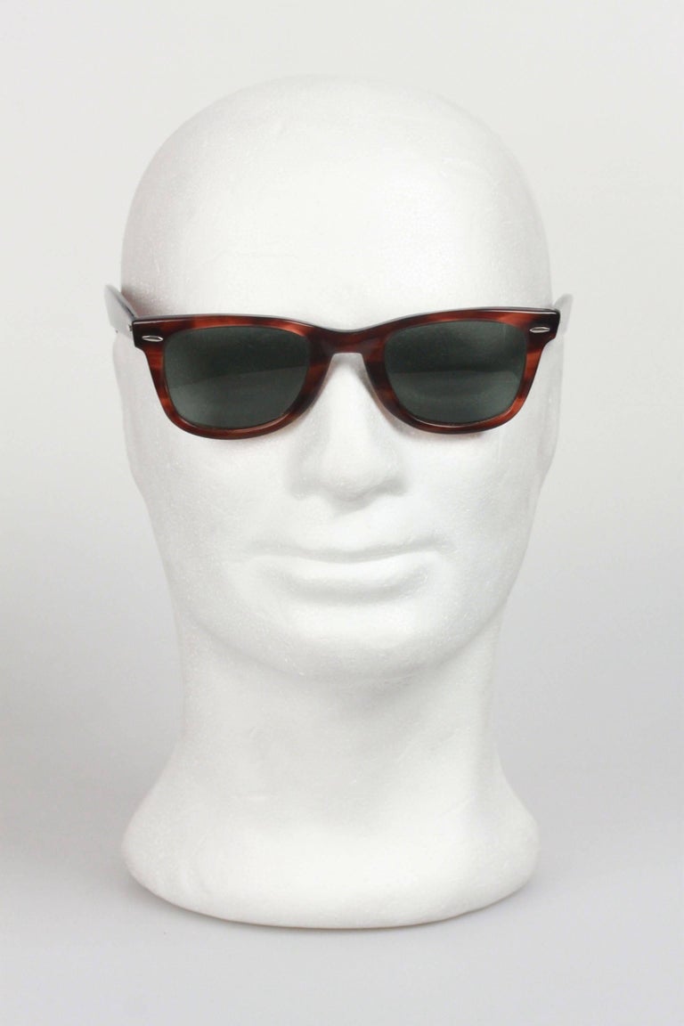 Ray Ban B&L 5024 - Lunettes de soleil marron vintage Wayfarer En vente sur  1stDibs | _