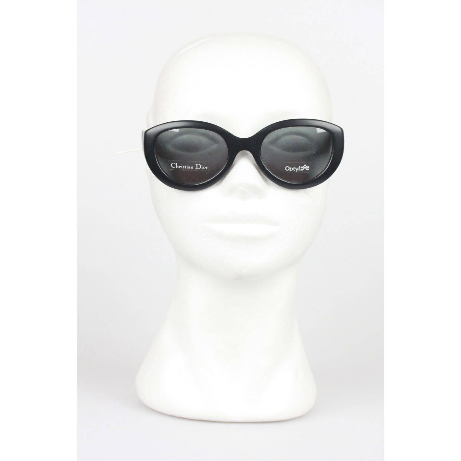 CHRISTIAN DIOR Black Optyl Sunglasses AUDREY 97b 53mm 135 NOS 1