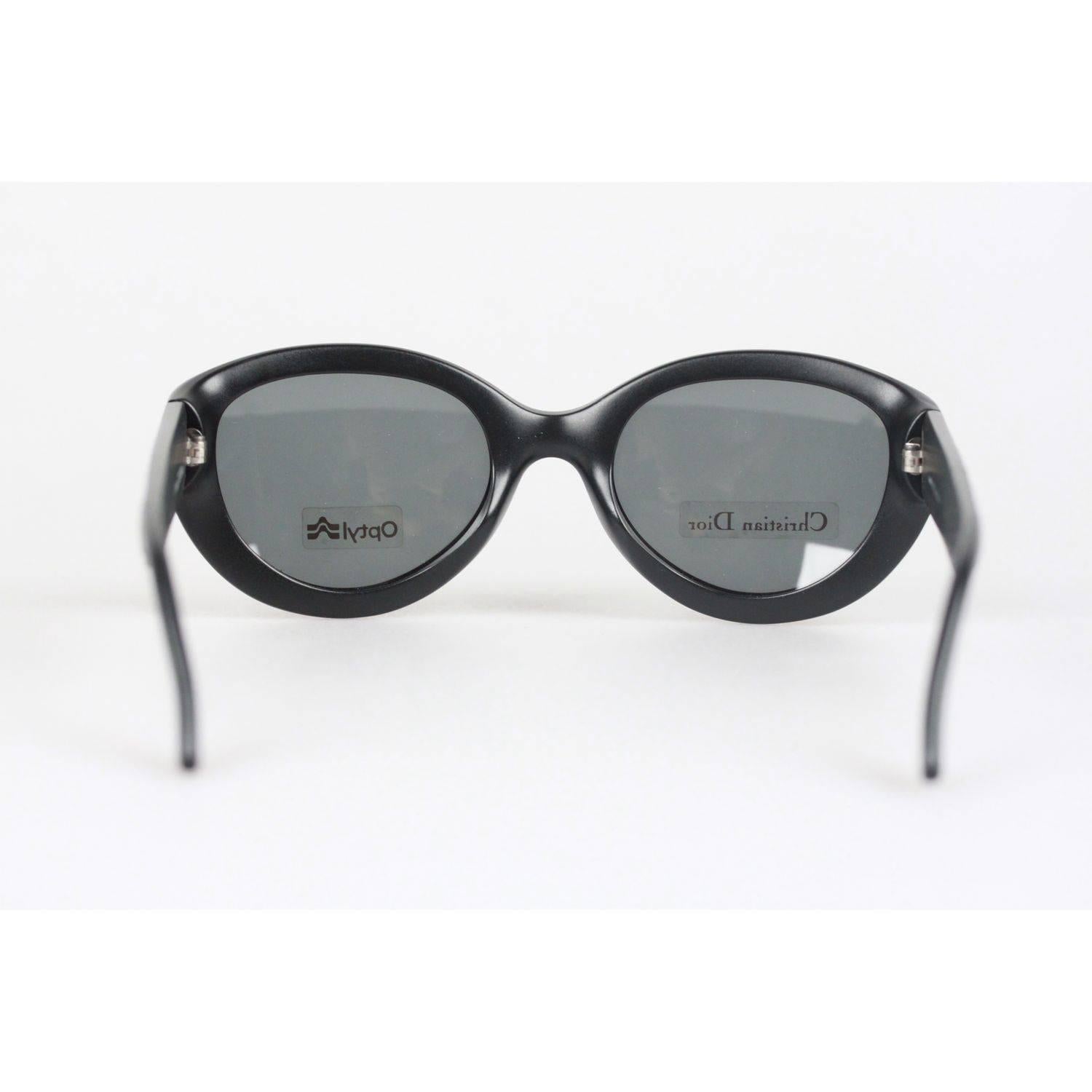 CHRISTIAN DIOR Black Optyl Sunglasses AUDREY 97b 53mm 135 NOS 2