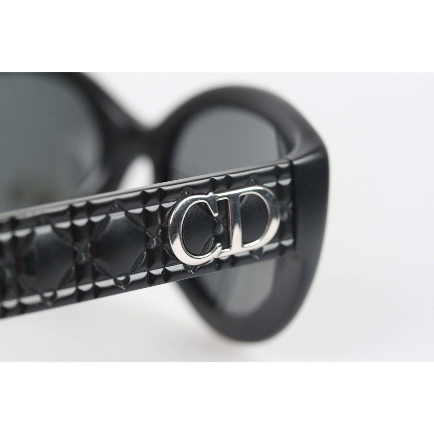 CHRISTIAN DIOR Black Optyl Sunglasses AUDREY 97b 53mm 135 NOS In New Condition In Rome, Rome
