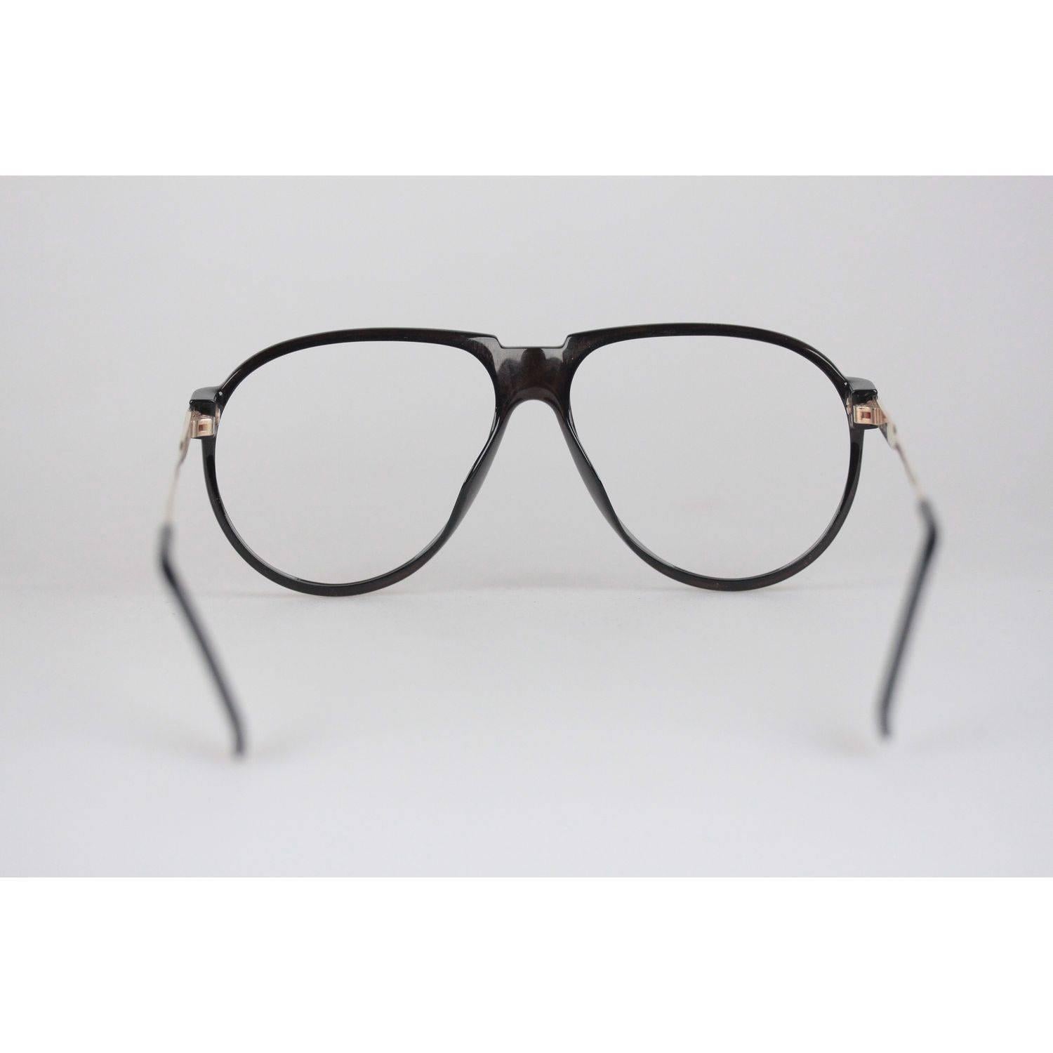 Men's Christian Dior Monsieur Vintage Black Striped Frame Eyeglasses 2266 60mm 135 NOS