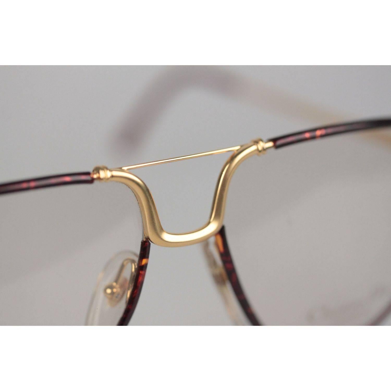 Christian Dior Monsieur Vintage Gold Brown Frame Eyeglasses 2327 59mm 140 NOS 4