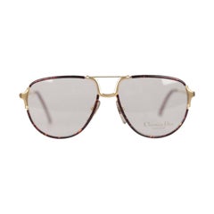 Christian Dior Monsieur Vintage Gold Brown Frame Brillen 2327 59mm 140 NOS
