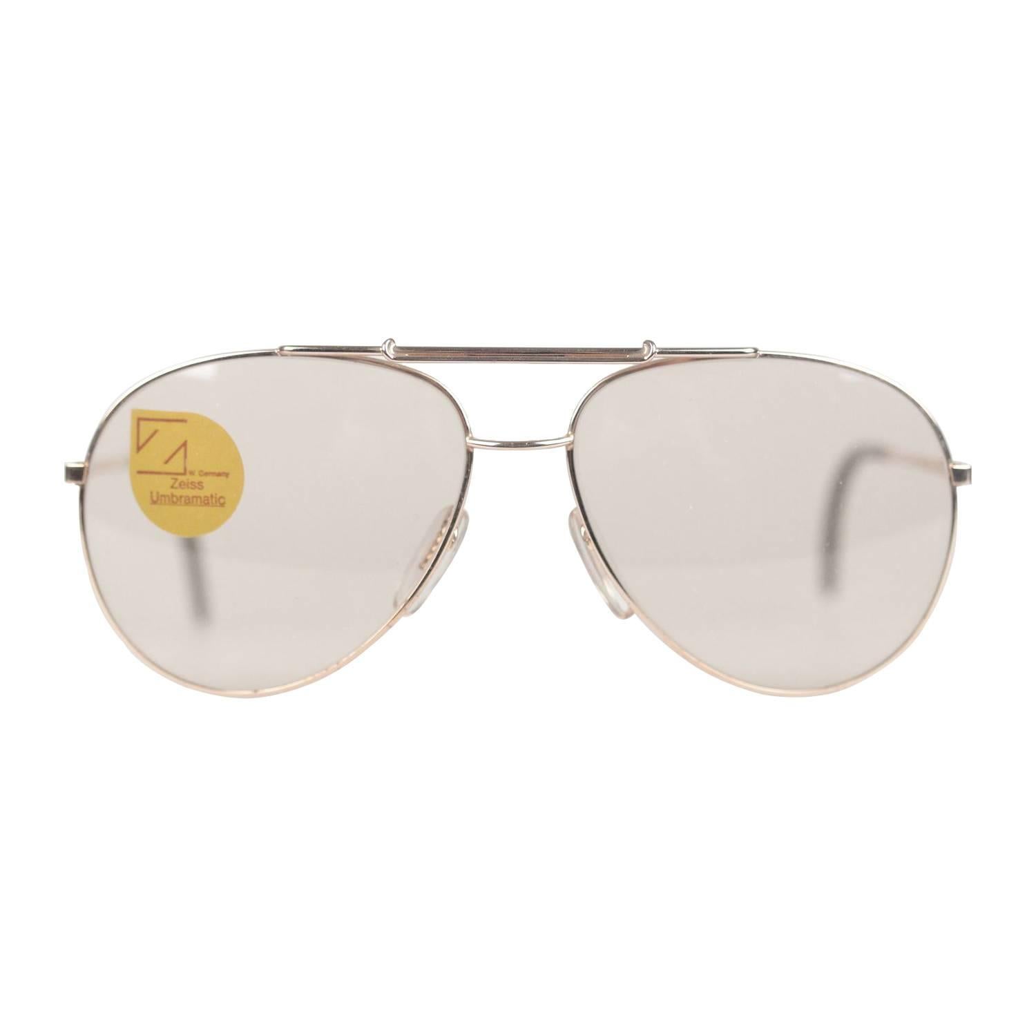 Zeiss Vintage Aviator Rare Sunglasses mod 9222 140 Umbramatic Lens