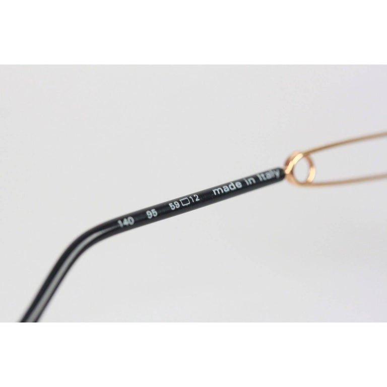 Moschino by Persol Vintage Black Safety Pin Frame Sunglasses Mod. M250