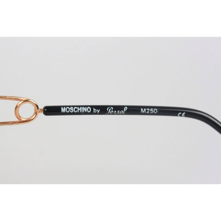 Moschino by Persol Vintage Black Safety Pin Frame Sunglasses Mod. M250