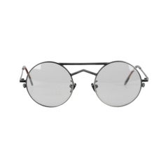 Gianni Versace Vintage Gunmetal Round Frame Mod 540 Eyeglasses NOS