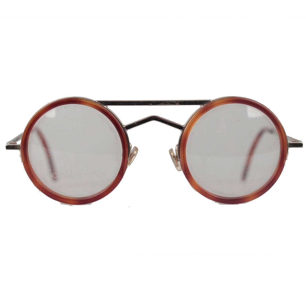 Gianni Versace Vintage Round Tortoise Frame Mod. 620 Col. 943 Eyeglasses