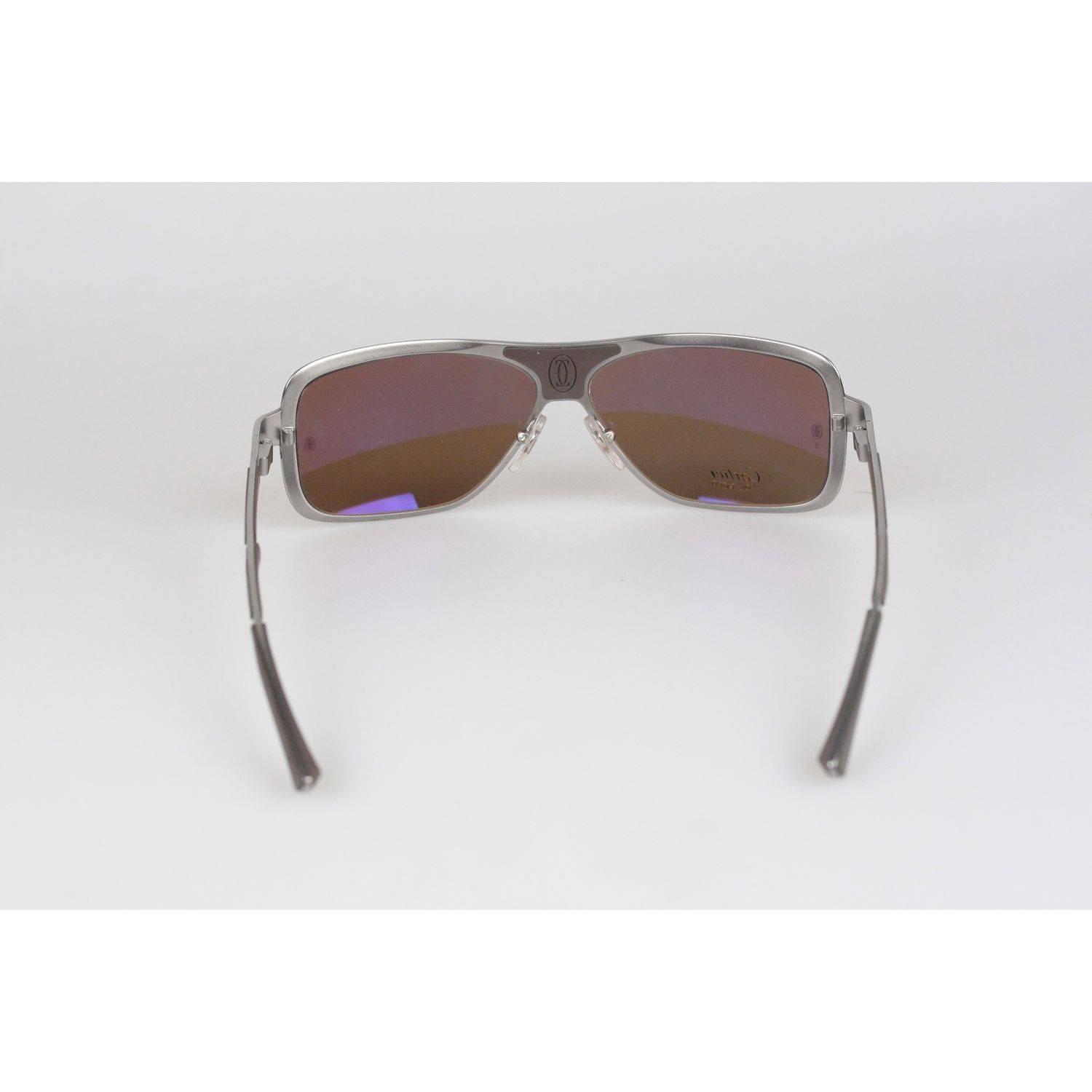 CARTIER Paris Unisex Silver T8200705 Polarized 61mm 130 New Old Stock In New Condition In Rome, Rome