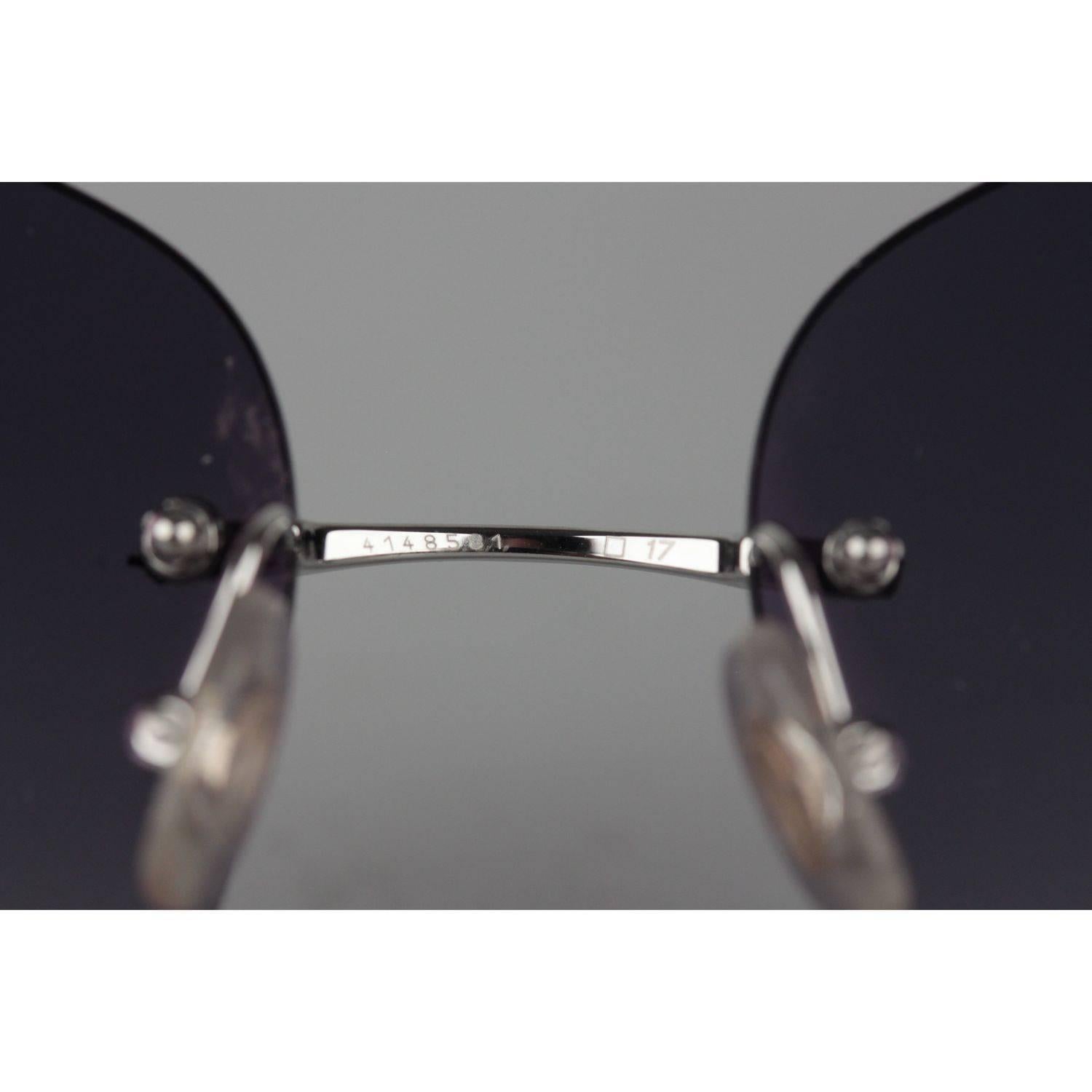 Lunettes de soleil CARTIER Paris DECOR C CLASSIQUE T8200663 sans monture en platine 130 NOS 2