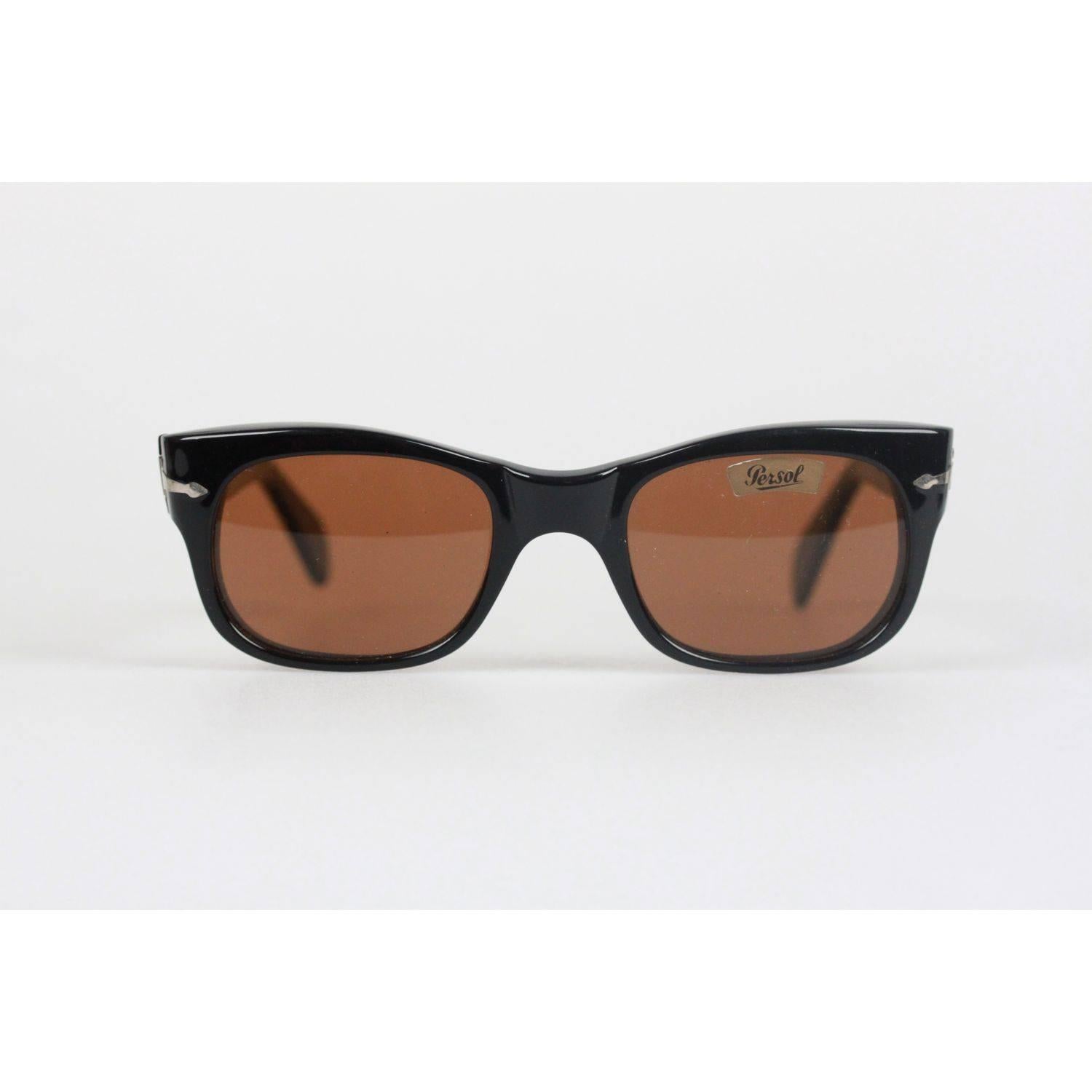 PERSOL Meflecto RATTI Vintage Black 69202-50 Sunglasses 135mm NOS 3