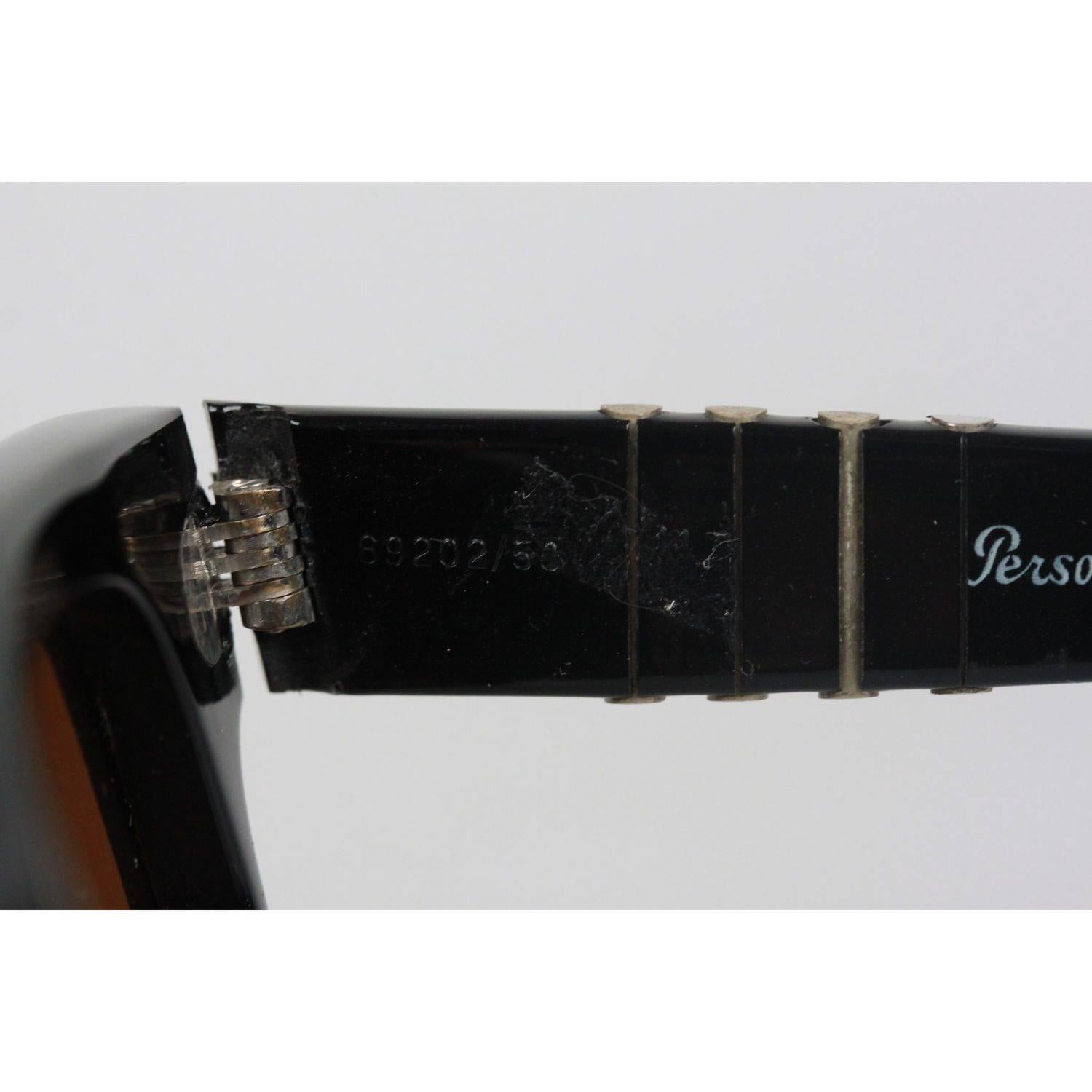 PERSOL Meflecto RATTI Vintage Black 69202-50 Sunglasses 135mm NOS 1