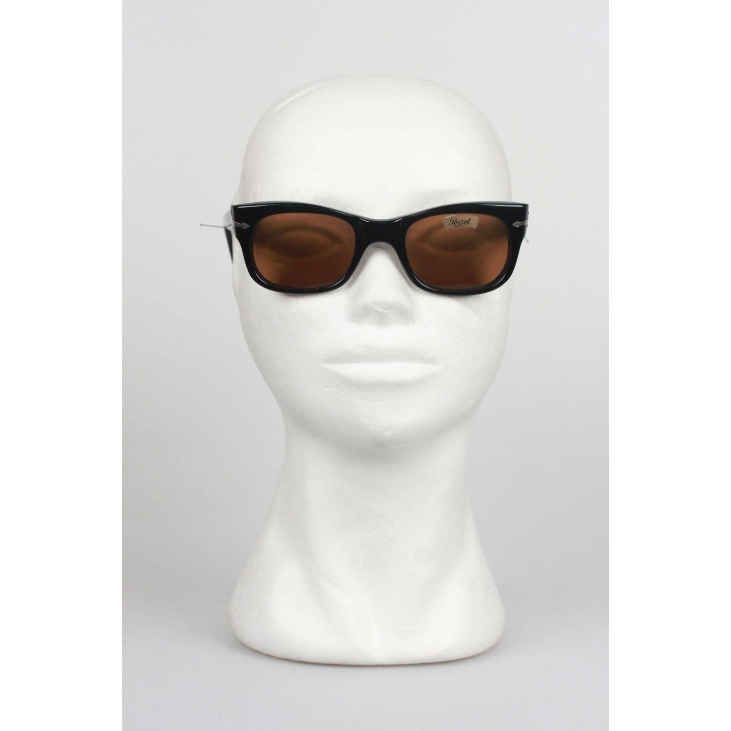 PERSOL Meflecto RATTI Vintage Black 69202-50 Sunglasses 135mm NOS 2