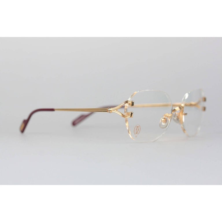 Cartier gold rimless frames outlet