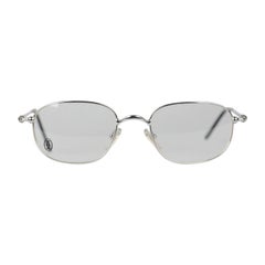 CARTIER Paris Vintage Eyeglasses VESTA Silver Frame T8100494 130 Nos