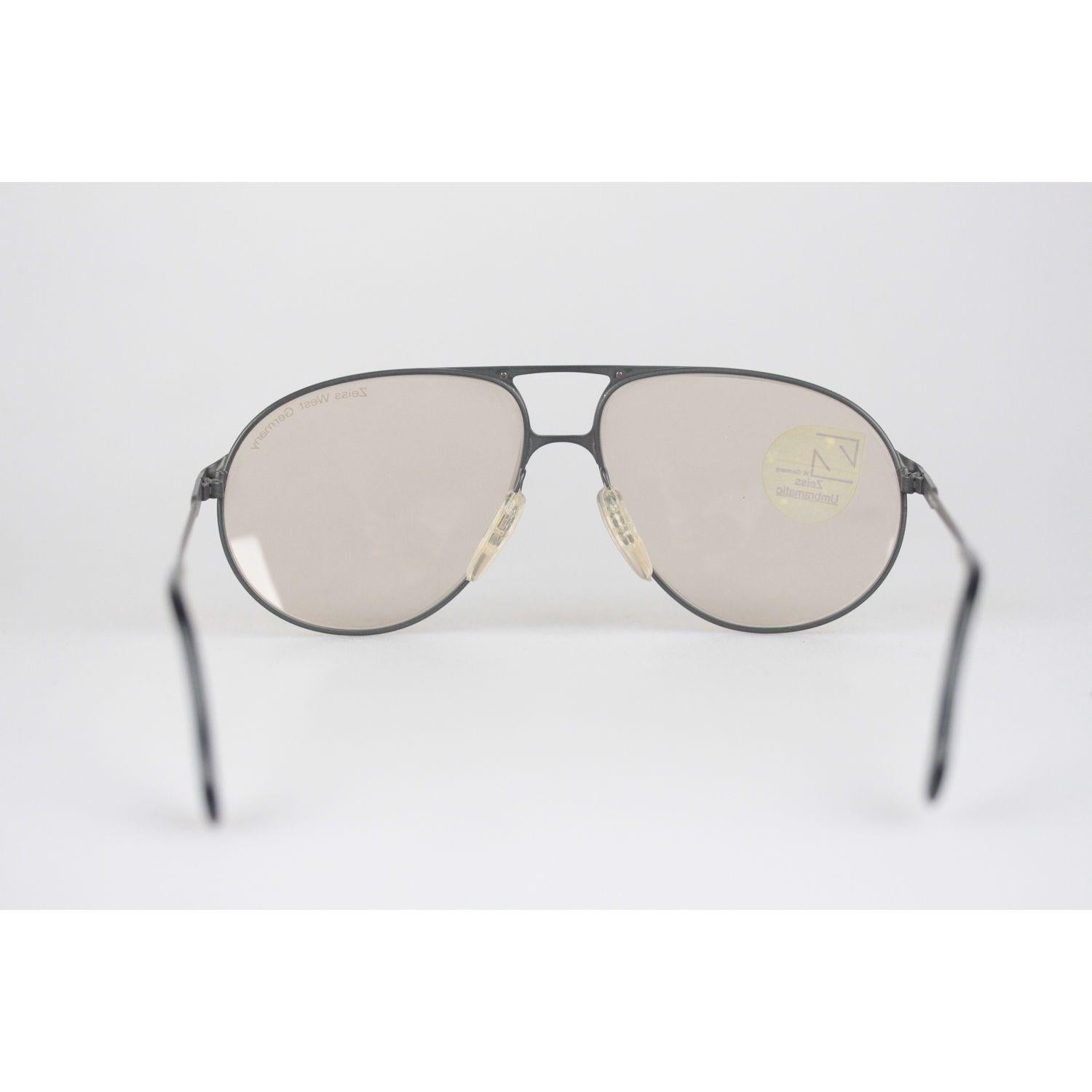 Beige Zeiss Vintage Aviator Sunglasses 9289 Umbramatic Lenses New Old Stock