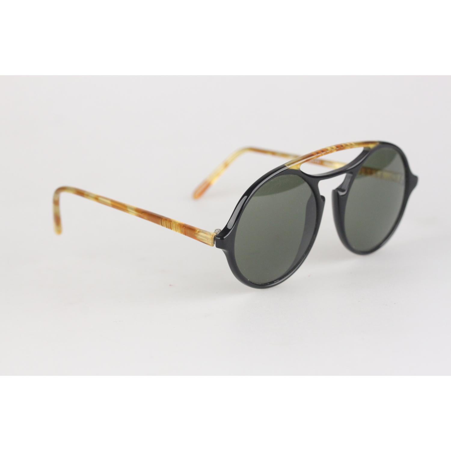Gray Persol Ratti Meflecto Vintage Tortoise Round Unisex Mod 650 Sunglasses 