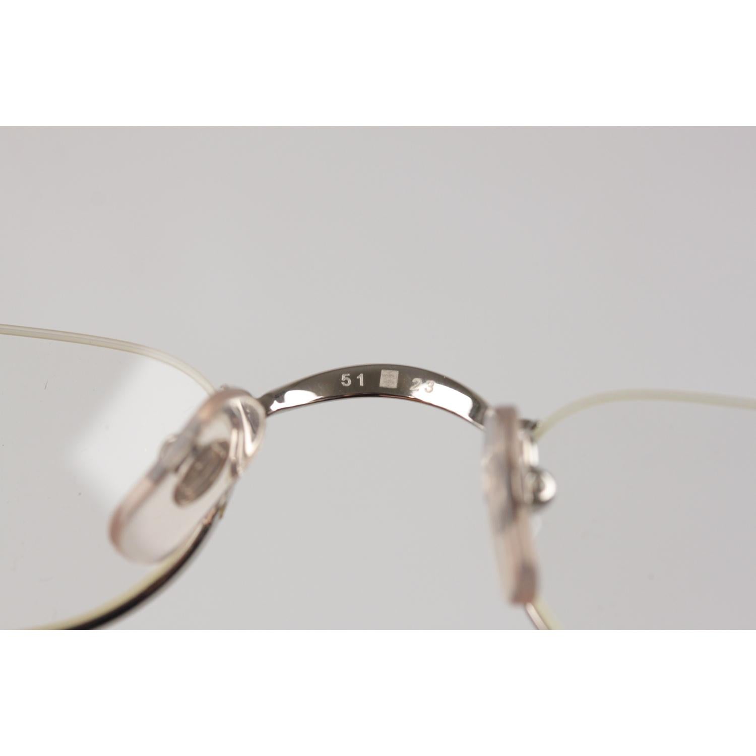 Cartier Paris Platinum Half-Rim Eyeglasses Mod. T8100348 New Old Stock 4