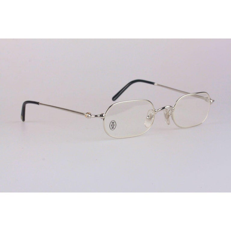 Cartier Silver Platinum Rimless Eyewear New Old Stock For Sale at 1stDibs | platinum glasses, cartier platinum glasses