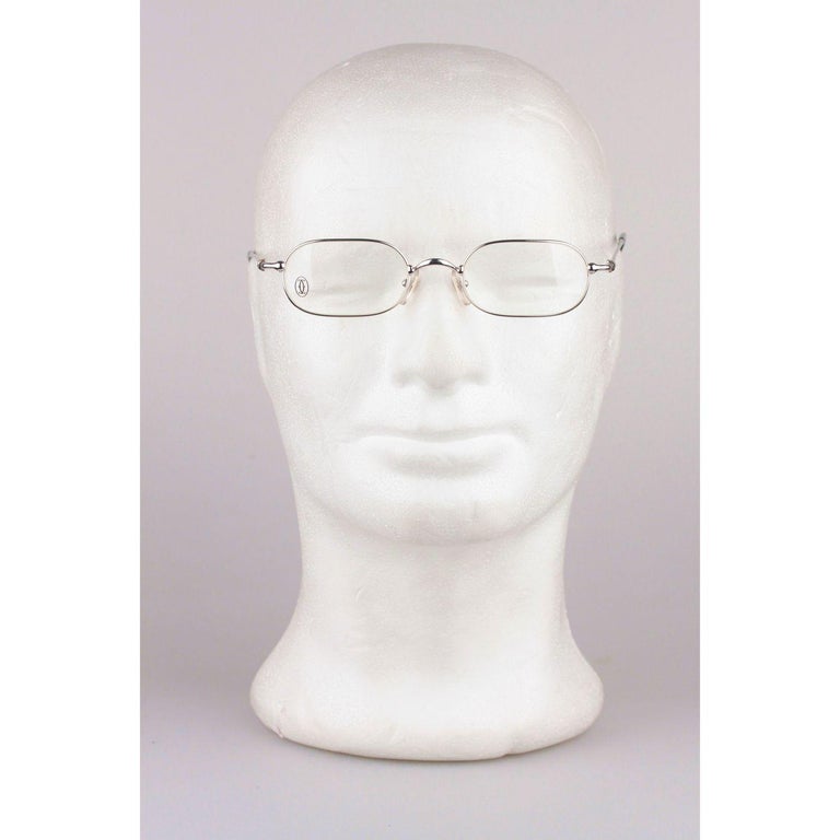 Cartier Silver Platinum Rimless Eyewear New Old Stock For Sale at 1stDibs | platinum glasses, cartier platinum glasses