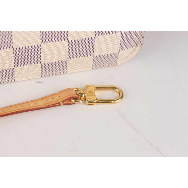 Louis Vuitton Damier Azur Pochette Accessories NM Bag (2012) at 1stDibs  louis  vuitton shoulder bags 2012, louis vuitton paris checkered bag, louis  vuitton pochette accessoires azur