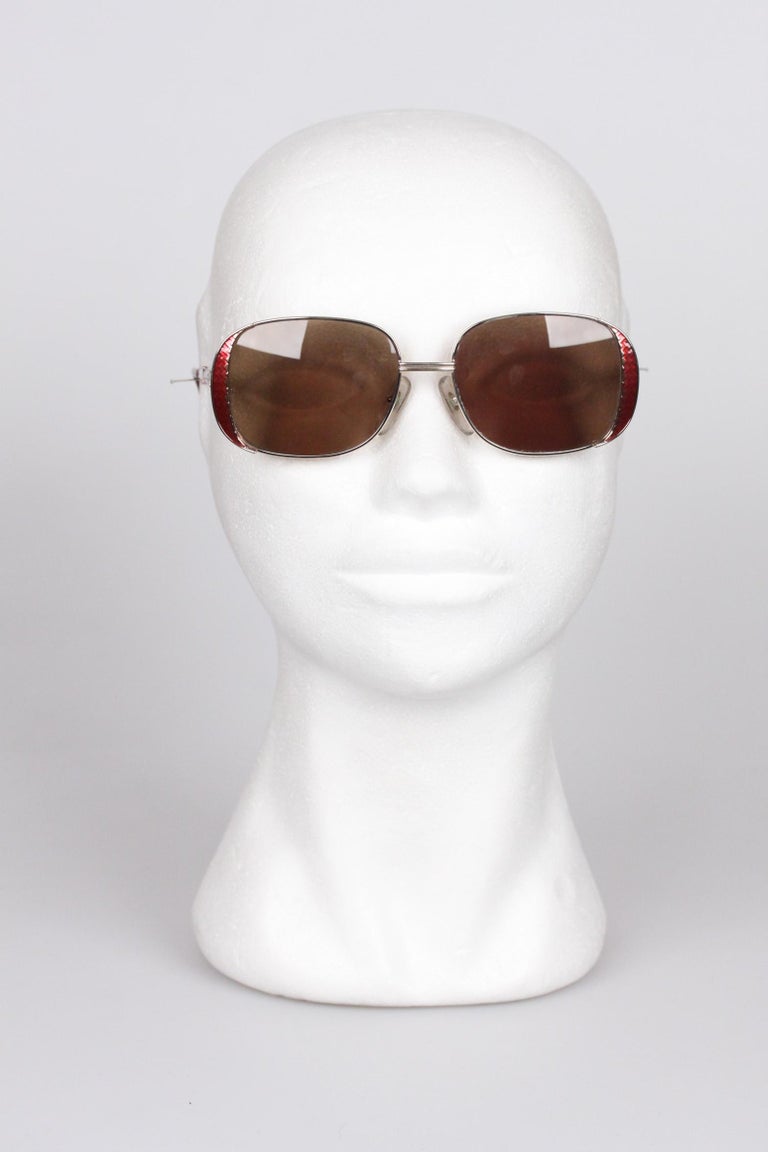Christian Dior Vintage Gold Brown Sunglasses 2713 53mm New Old Stock ...