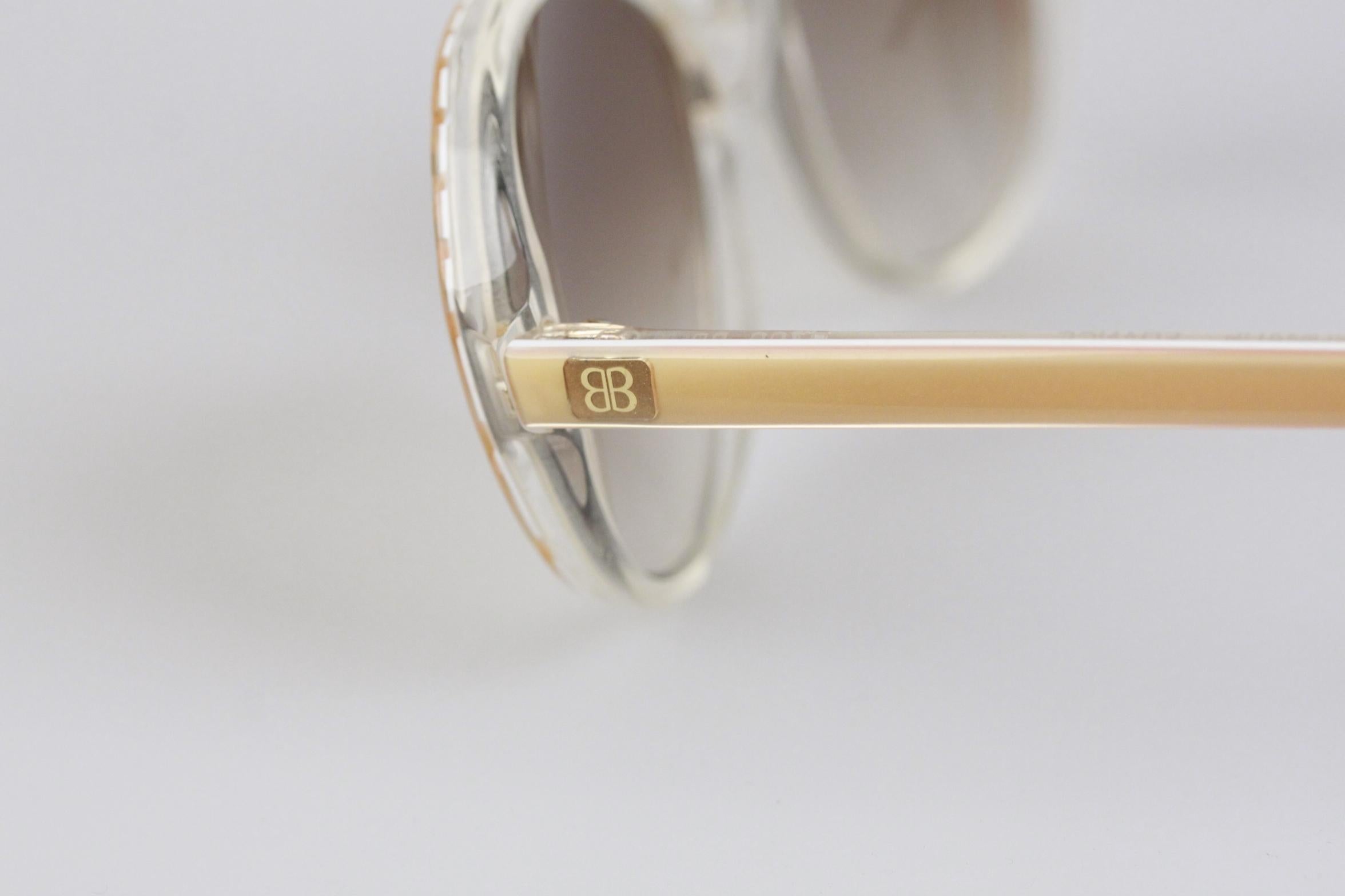 Balenciaga Paris Vintage Ivory Sunglasses 2708 DB 53mm New Old Stock 2