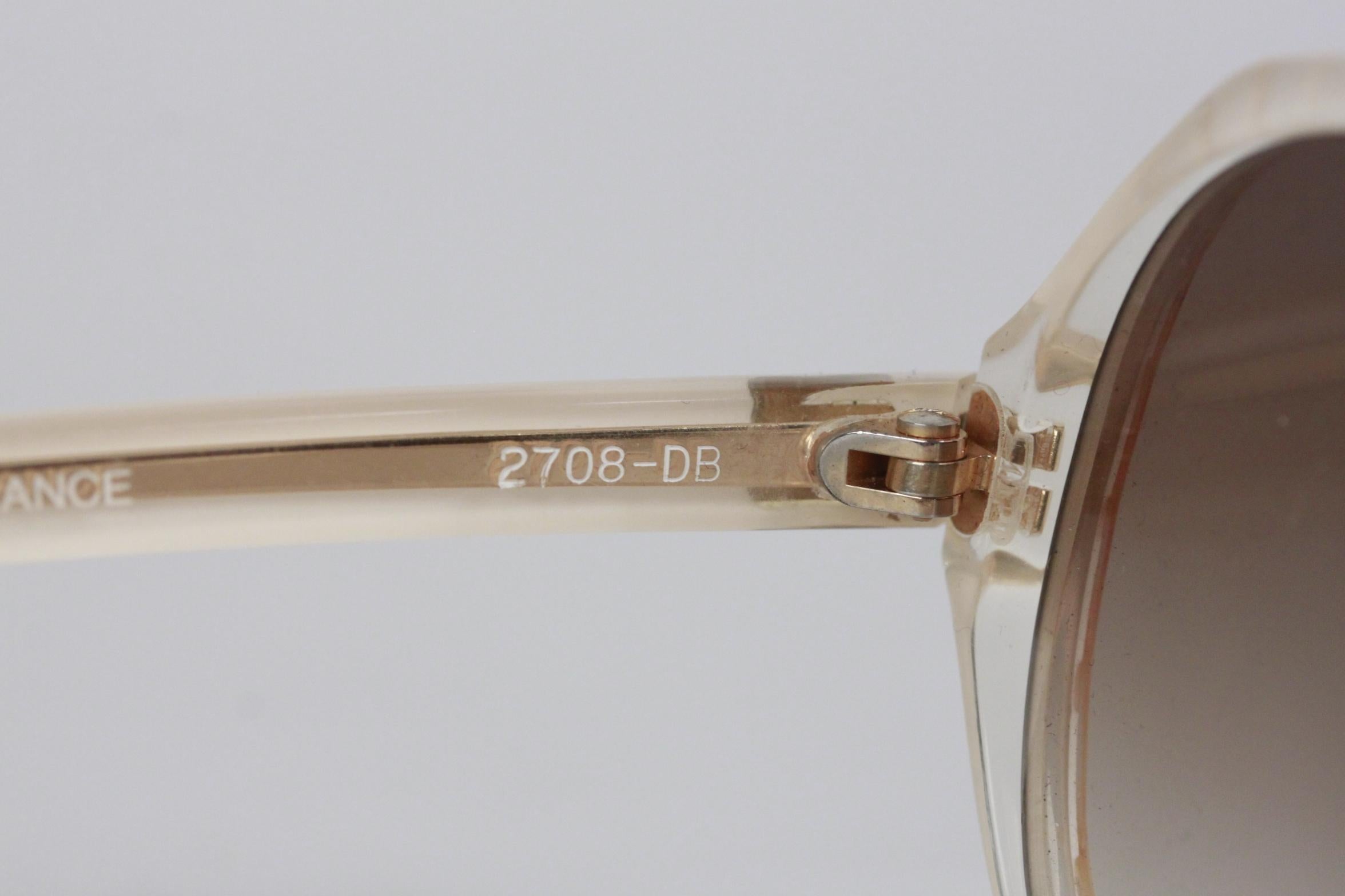 Balenciaga Paris Vintage Ivory Sunglasses 2708 DB 53mm New Old Stock In Excellent Condition In Rome, Rome