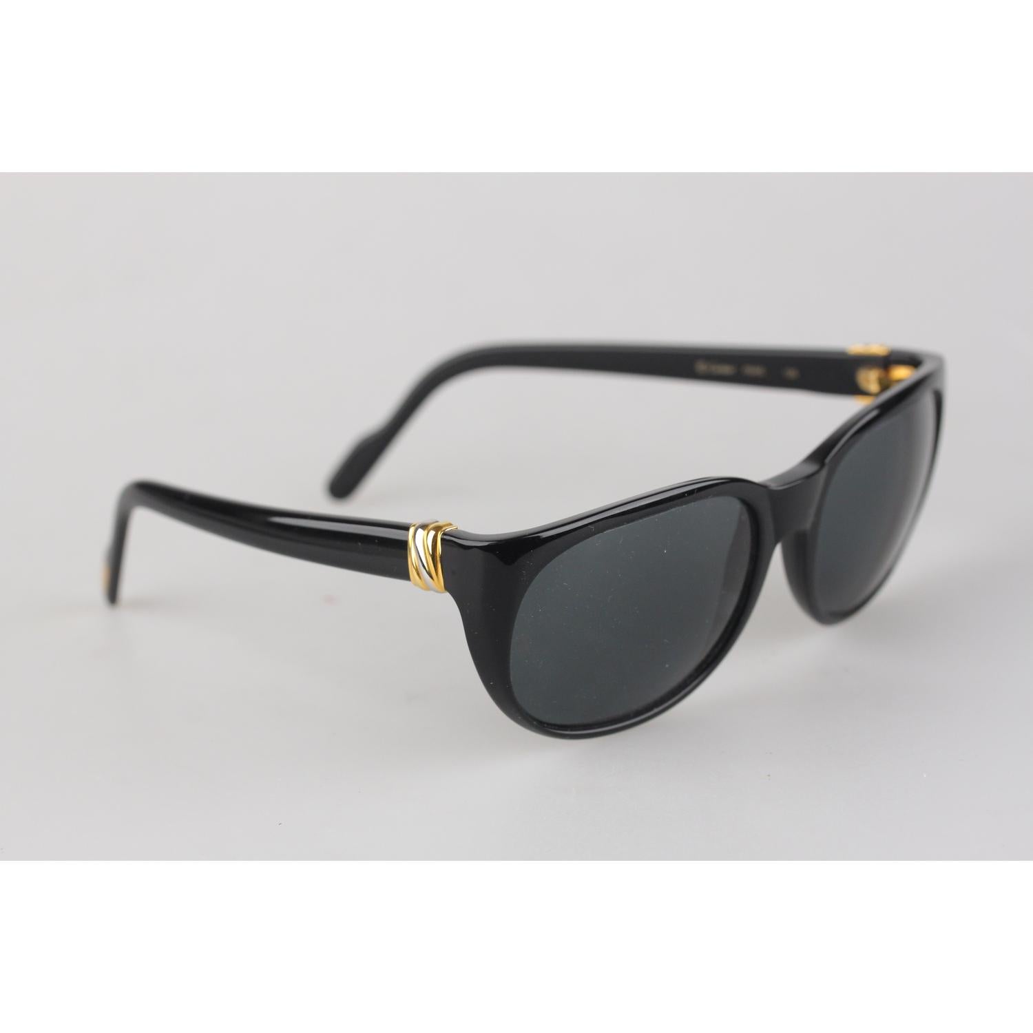 Cartier Paris Black Unisex Sunglasses Noir T8200184 New Old Stock 1
