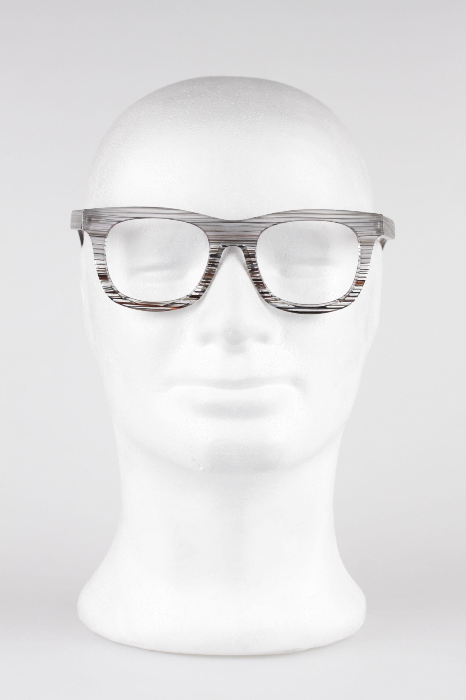 Gray Alain Mikli Eyeglasses Striped Pattern Mod. A01348 54mm Never Worn