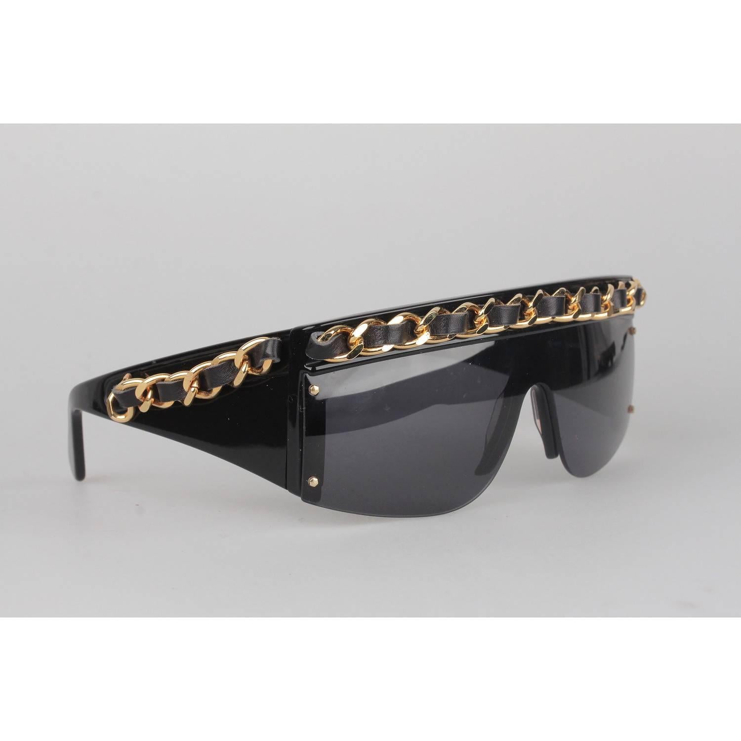 Chanel Vintage Rare Mint Black LADY GAGA Sunglasses model 01455, 1990s 1