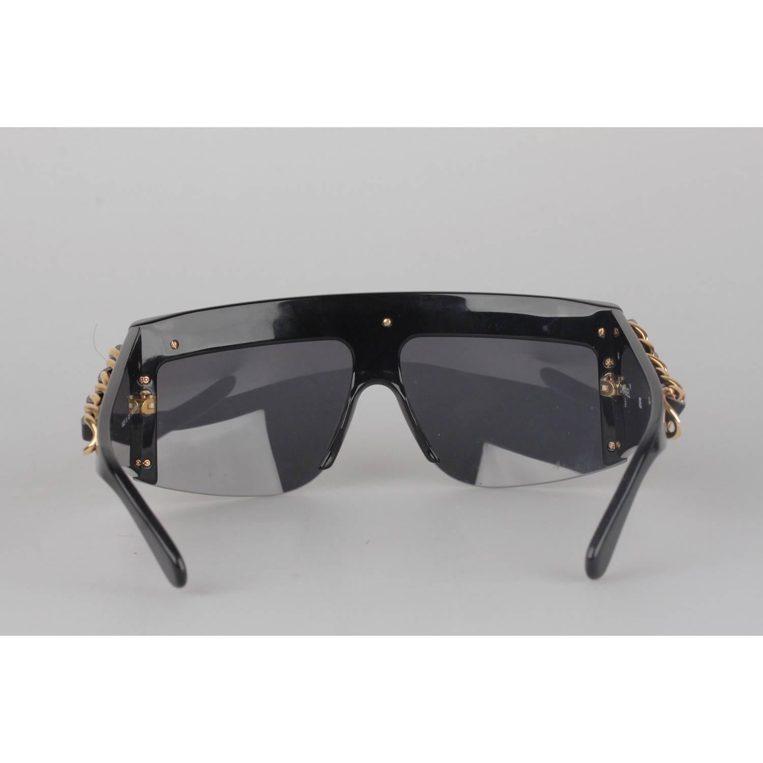 Chanel Vintage Rare Mint Black LADY GAGA Sunglasses model 01455, 1990s 2