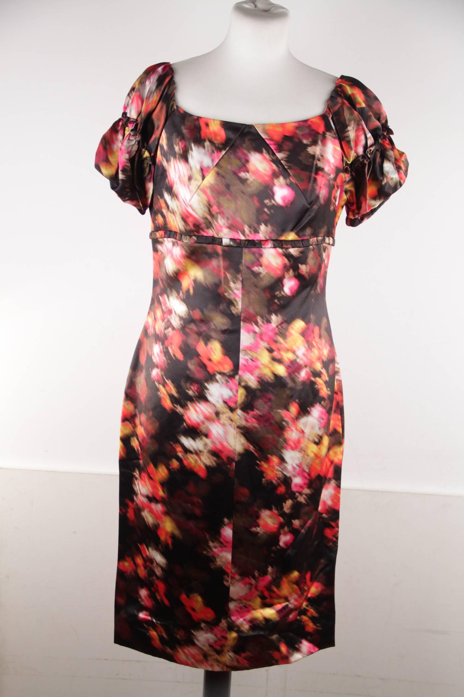 Versace Multicolor Silk Dress & Coat Set Suit Size 40 42 IT 2