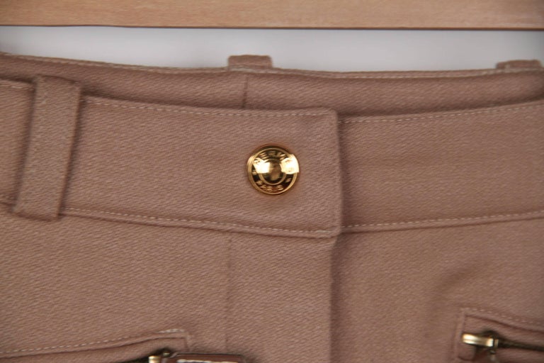 Hermes Paris Vintage Tan Wool Equestrian Riding Pants High Waist Size ...