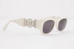 GIANNI VERSACE RARE Vintage White MEDUSA SUNGLASSES Mod 413/E Col 850 Shades AS