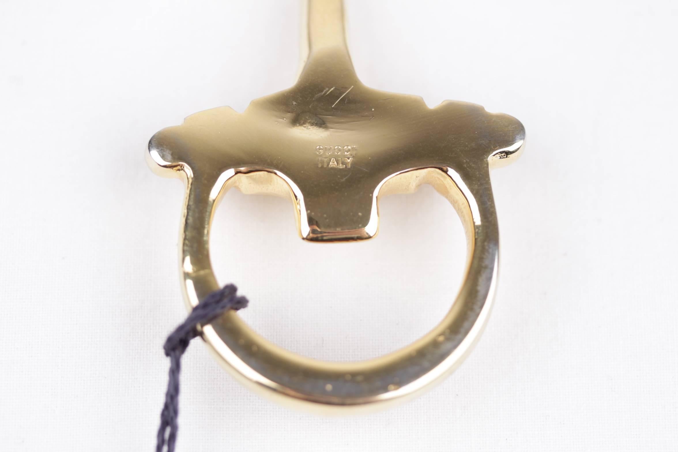 Women's or Men's GUCCI Italian VINTAGE Gold Metal MAGNIFYING GLASS Horsebit HOME DECOR