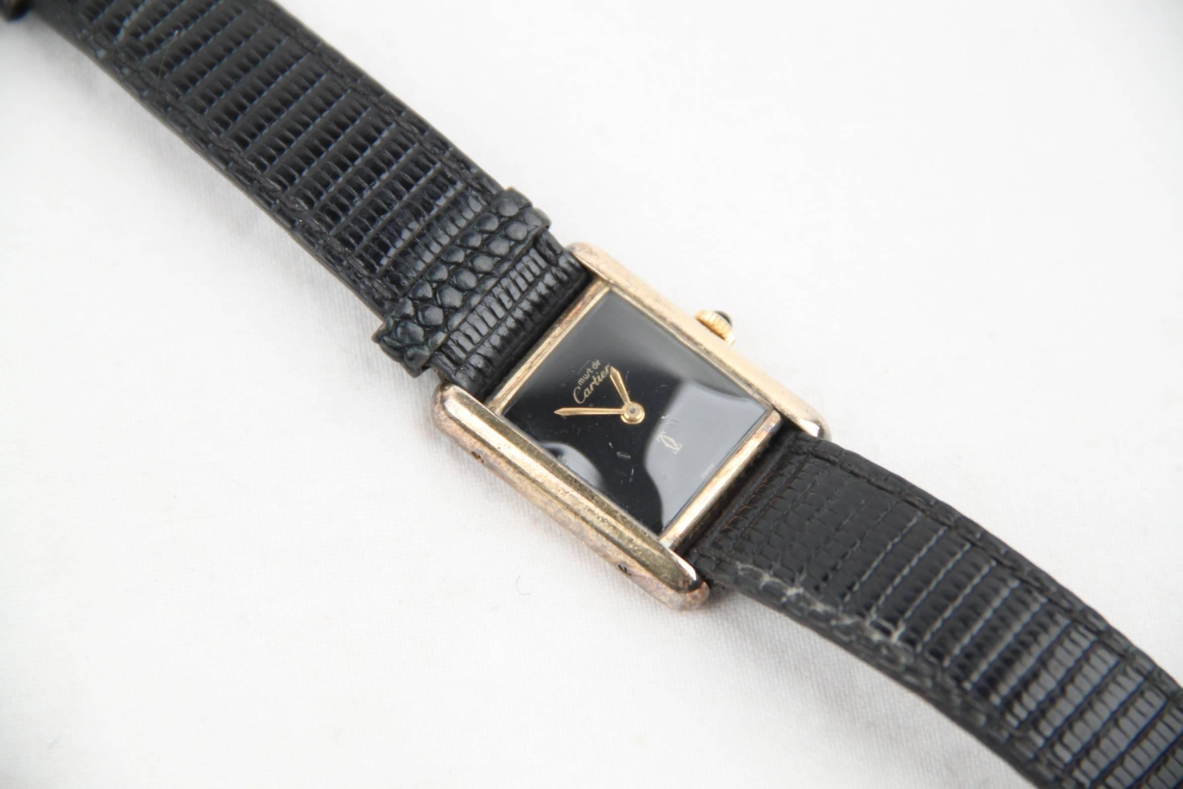 Cartier Gold Plated Silver Must de Cartier Wristwatch 1