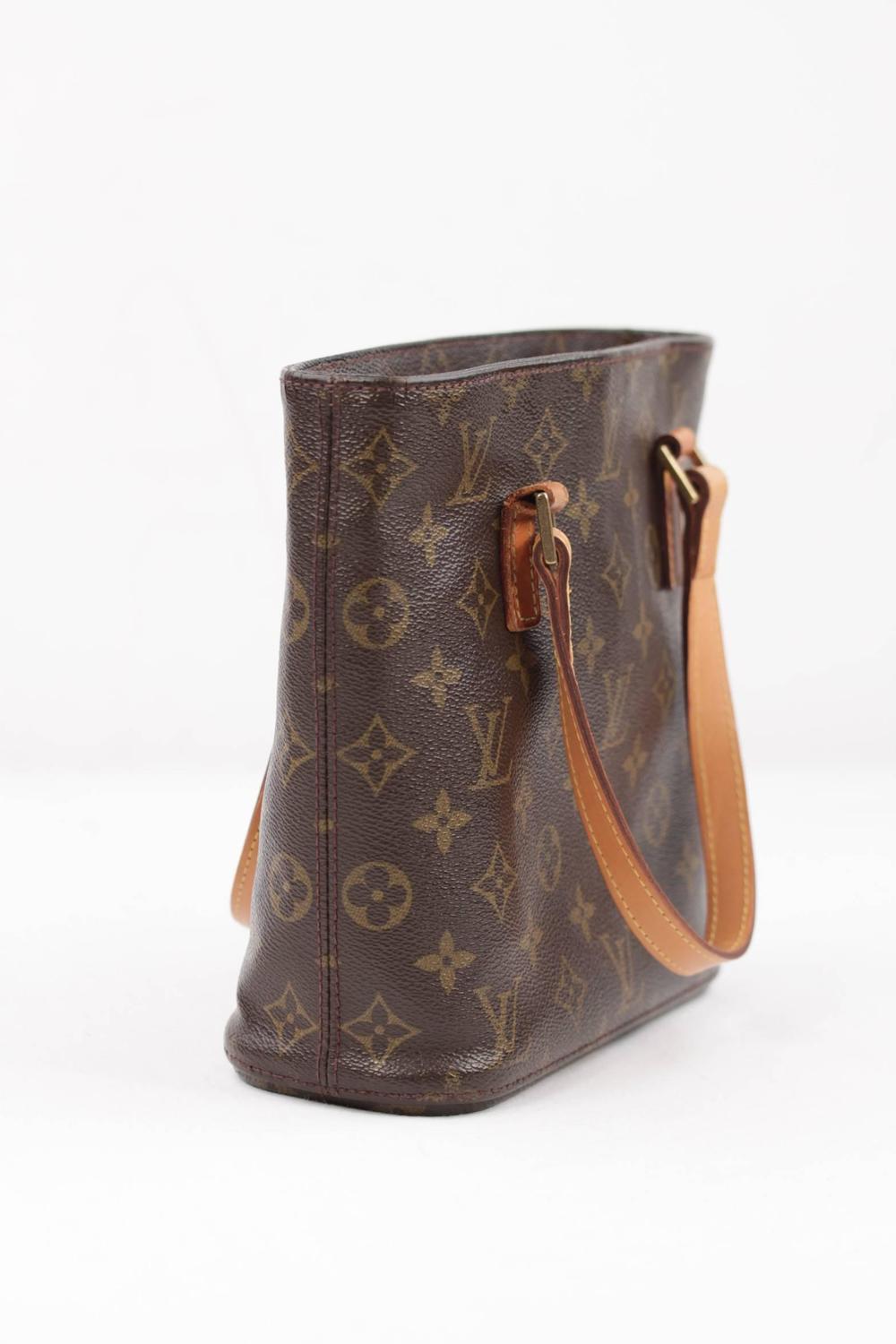 LOUIS VUITTON Brown MONOGRAM Canvas VAVIN PM Tote HANDBAG Small Bucket PURSE at 1stdibs