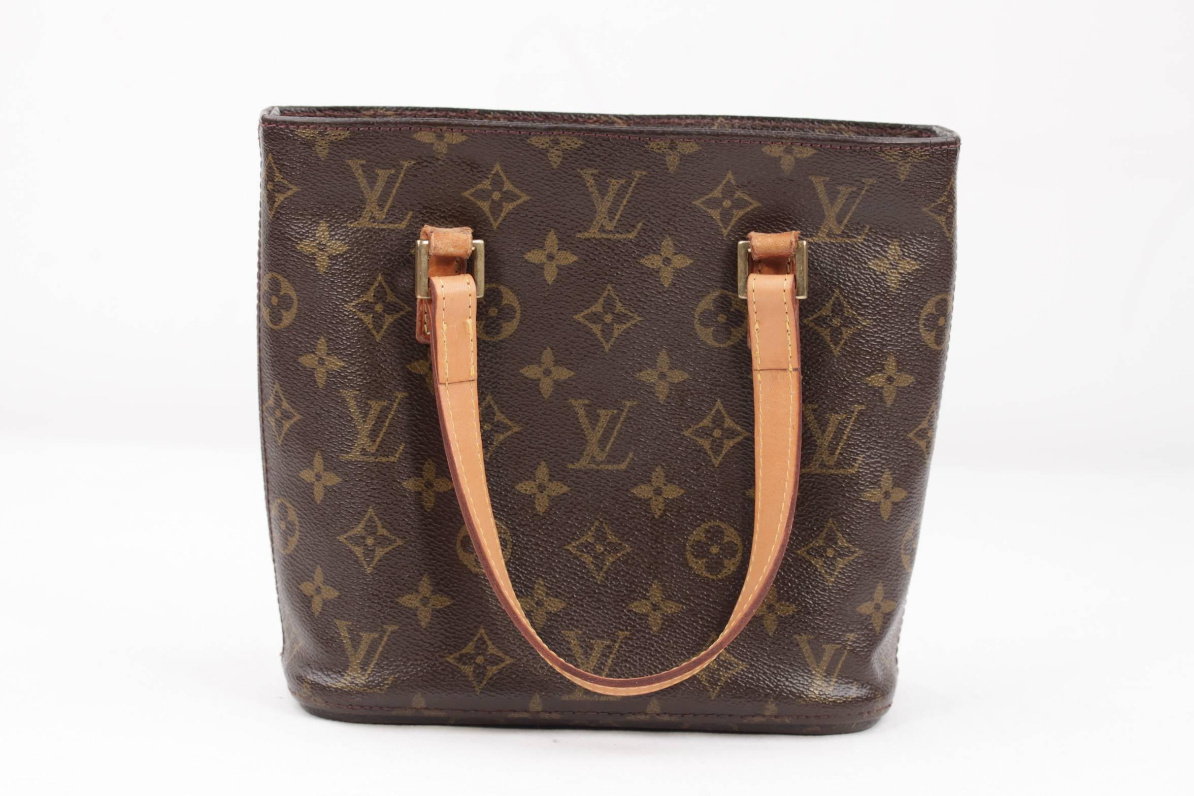 LOUIS VUITTON Brown MONOGRAM Canvas VAVIN PM Tote HANDBAG Small Bucket PURSE In Good Condition In Rome, Rome