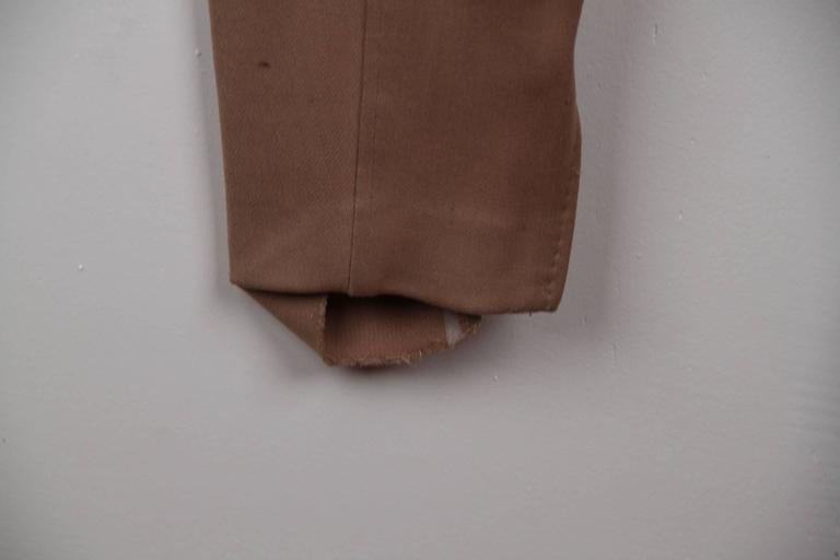 HERMES PARIS Vintage Tan Wool EQUESTRIAN RIDING PANTS High Waist Sz 36