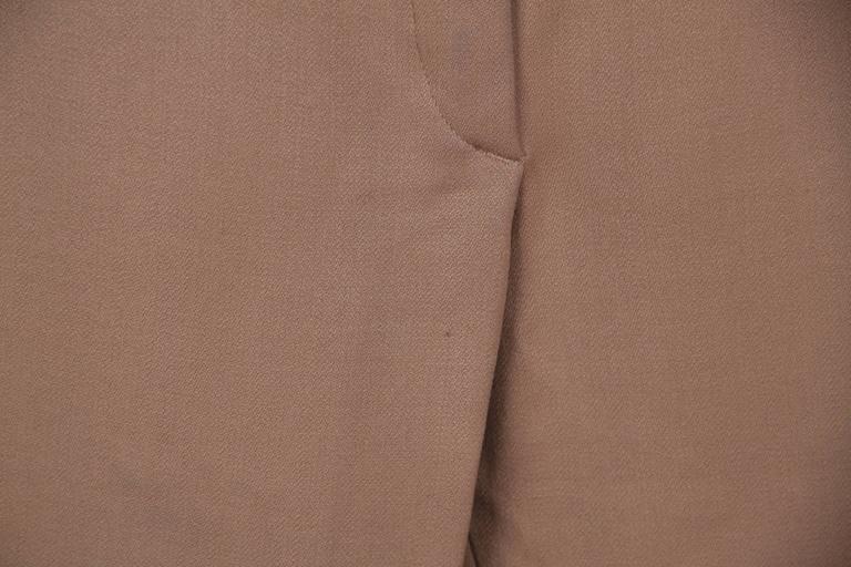 HERMES PARIS Vintage Tan Wool EQUESTRIAN RIDING PANTS High Waist Sz 36